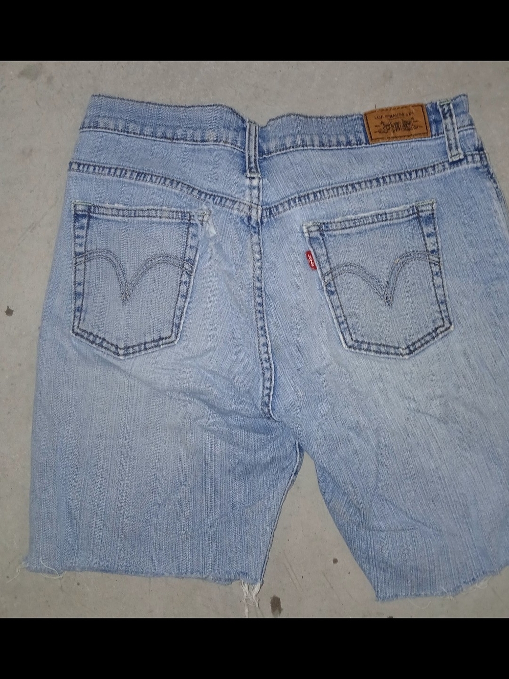 Levi's Light Blue Worn Women's Denim Cutoff Shorts